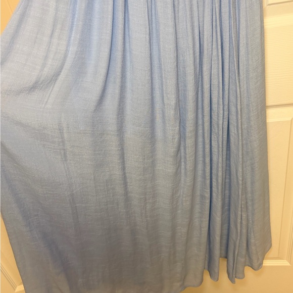 Flawless Shells By The Coast Ruffle Maxi Dress Open Back NWT M Sky Blue Boho - Picture 8 of 9